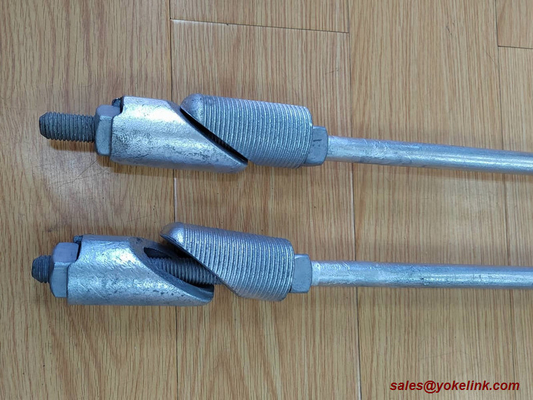 Wedge style 1"X84" Expanding Rock Anchor Rod Galvanized for utility power