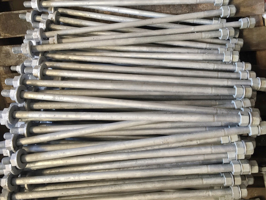 Heavy Structural Bolt F1554 Grade 36/ 55/ 105 Anchor Bolt Staight Type For Industrial Construction
