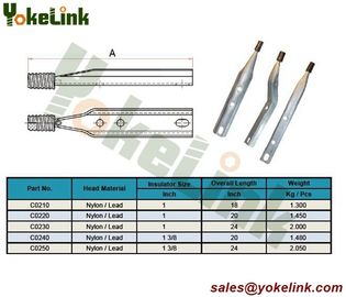 Nylon thread Clamp bolt pole top pin for electric accessories