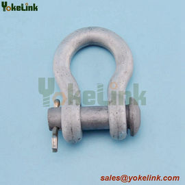 Factory price Zinc plated 5/8'' Rigging anchor shackle for towers, yokes and double arming plates.