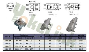 universal parallel groove clamp copper pg clamps UC8W26-L , UC2W28-L