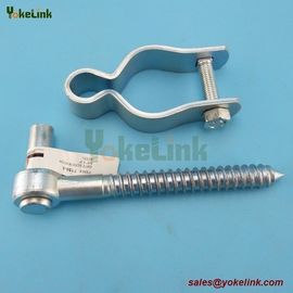 5/8" x 5" Zinc finish steel Gate screw hook for mounting a gate to a wooden post