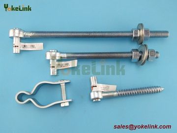 5/8" x 5" Zinc finish steel Gate screw hook for mounting a gate to a wooden post
