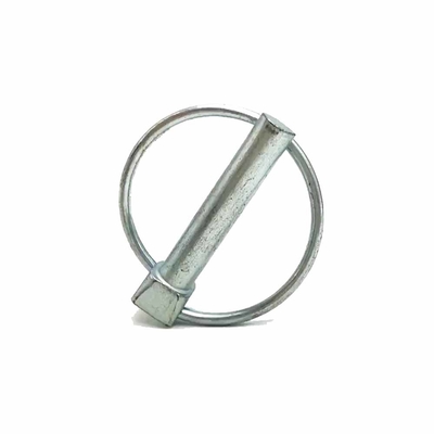 5/16"x 1 3/8" Linch Pin with Ring White Zin-Plated for Trailer Truck Construction Machinery