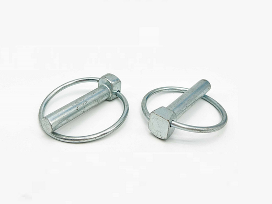 5/16"x 1 3/8" Linch Pin with Ring White Zin-Plated for Trailer Truck Construction Machinery