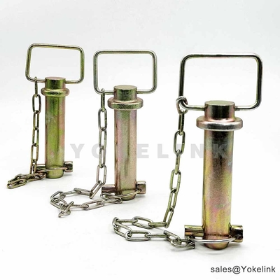 1/2" Forged Steel With Swivel Handle Hitch Pins With Chain for Trailer Truck Construction Machinery
