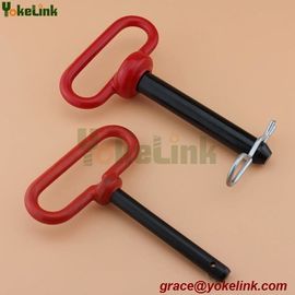 Alloy steel Plastic coated hitch pin red head 1"X7.5" for linkage