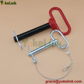 heat treated high-strength steel red handle hitch pin with R clip