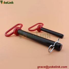 Red handle hitch pin for boats, campers, trailers, equipment and other valuable assets