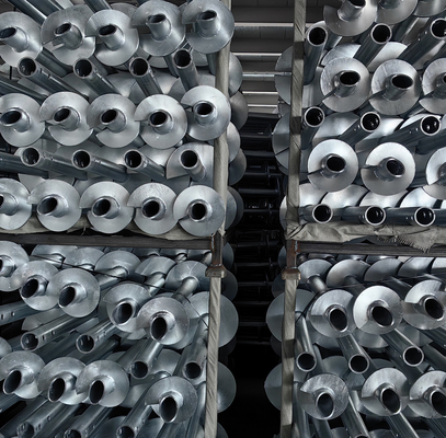 Round Shaft Helical Screw Pile Galvanized ASTM A153 Standard Helical Pile Anchor For Solar Energy Related Parts