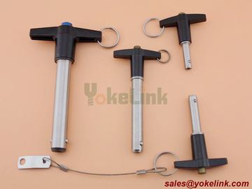 Made in China 17-4 PH stainless steel T handle push button quick release pin with stainless ring