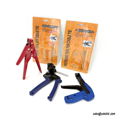 Adjustable Grip Powerful Tension with Built-In Flush Cutter Zip Tie Install Tool Spring Loaded Lightweight Nylon Cable Tie Gun
