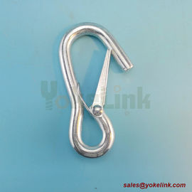 Metal Zinc Plated Locking Carabiner Spring Snap Hook 10 X 100 mm