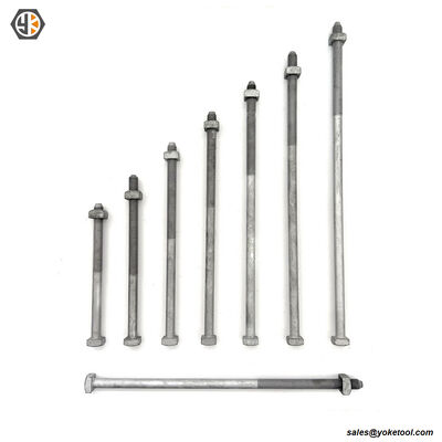 3/8" Square Head Machine Bolt HDG IEEE C135.1 & CSA C83 SEC Compliant Poleline Fastener