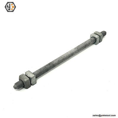 ANSI/IEEE Std C135.1 Carbon Steel Double Arming Bolts 5/8" 3/4" 7/8" with 4 Nuts