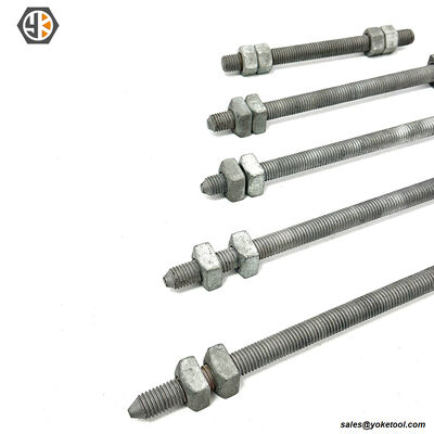 ANSI/IEEE Std C135.1 Carbon Steel Double Arming Bolts 5/8" 3/4" 7/8" with 4 Nuts