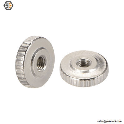 DIN467 Thin Type Round Knurled Thumb Nuts Low Type Steel Zinc Plated Nuts