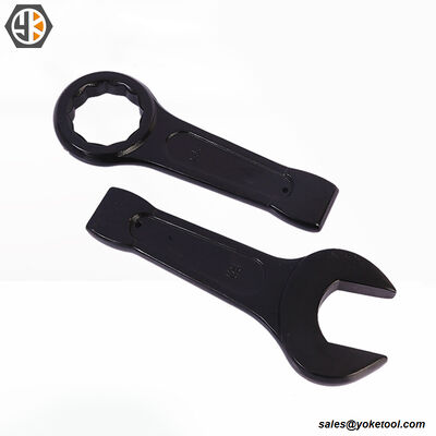 Black Oxide Striking Box End Ring Spanner With Din7444 Drop Forged