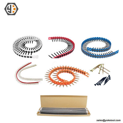 Zinc Yellow Collated Chipboard Decking Screws Collated Drywall Screws For Screw Gun