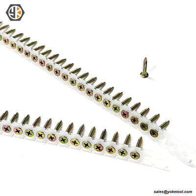 Zinc Yellow Collated Chipboard Decking Screws Collated Drywall Screws For Screw Gun