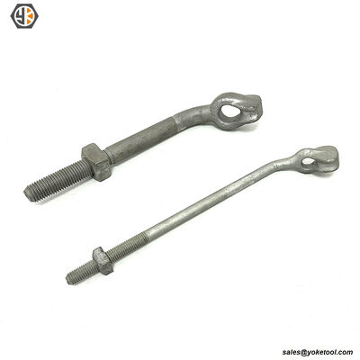 Power Utilities Rod Expanding Cross Plate Anchor, 3/4in X 9ft Twineye Anchor Rods