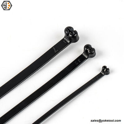 Black Reusable Releasable Adjustable Nylon Cable Zip Ties
