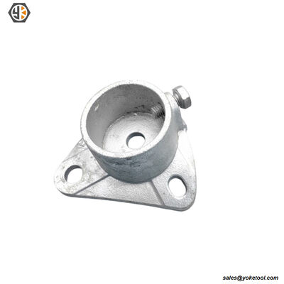 Sidewalk Pole Plate and End Fitting iron casting