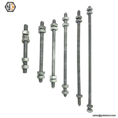 DA Bolt with 4 SQ Nuts HDG 5/8
