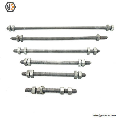 DA Bolt with 4 SQ Nuts HDG 5/8