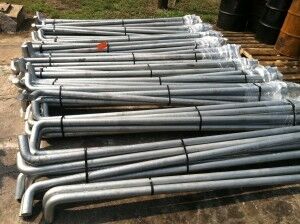 ASTM F1554 Grade55 L Anchor Rod With Nuts