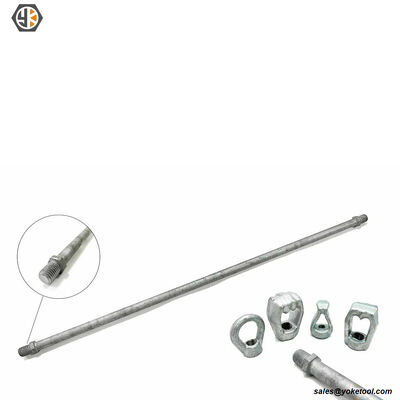 HDG Per ASTM A153 Extension Anchor Rod With Twin Triple Eye Nuts