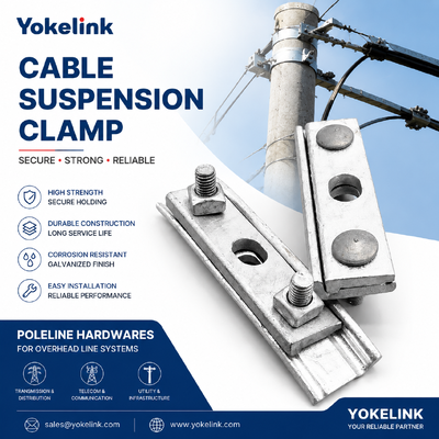 Guy Clamp 2-Bolt for Wire 5/16in to 1/2in Strand Size