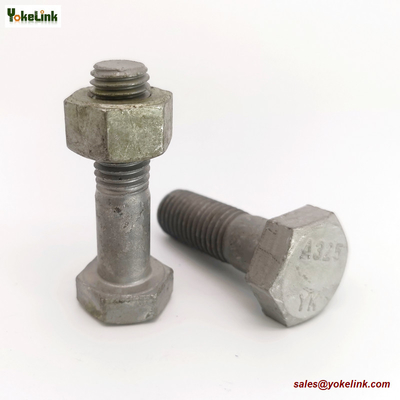 5/8" ASTM F3125 Grade A325 Hot Dipped Galvanized Steel Structural Bolt w/A563 DH Nut & F436 Washer