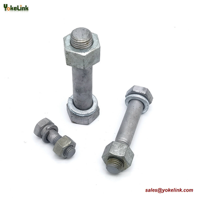 1-1/4" ASTM F3125 Grade A325 Hot Dipped Galvanized Steel Structural Bolt w/A563 DH Nut & F436 Washer