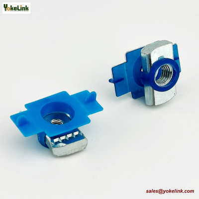 Zinc plating Steel M6 Strut Channel Spring Nut with plastic wing