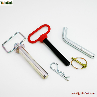 Forged Red Head Hitch Pin 3/4" with R clip for farm tractors and trailers