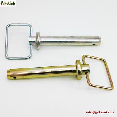 7/8" Forged Hitch Pin with linch pin Zinc Yelow Trailer Hitch Pins
