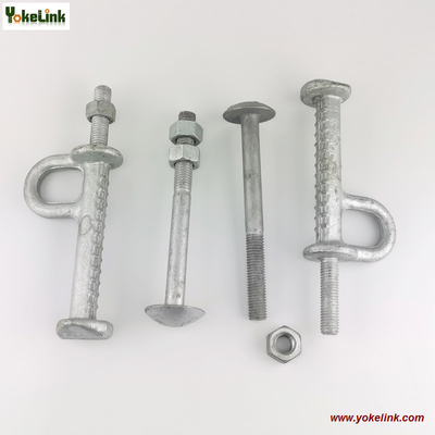 ASTM A394 Tower Step Bolt 3/4" X 7" with two A563 Hex Nuts HDG