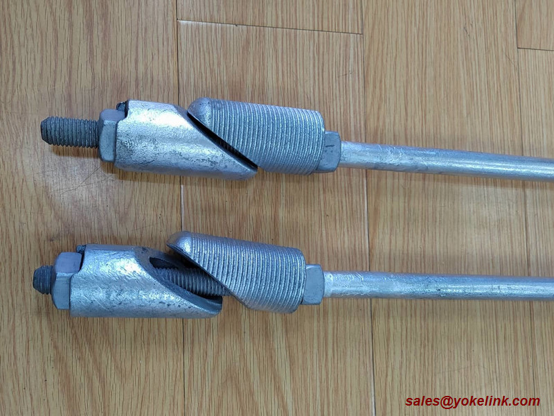 Wedge style 3/4"X60" Expanding Rock Anchor Rod Galvanized for utility power