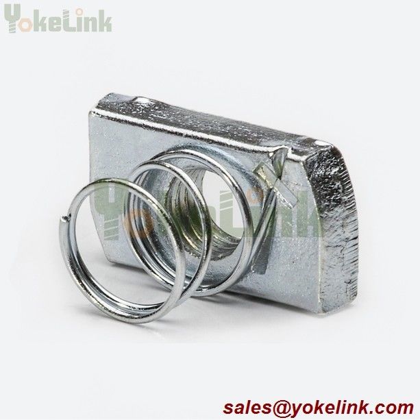Zinc Yellow M12 Strut Channel Nut with short spring For Strut Accessories