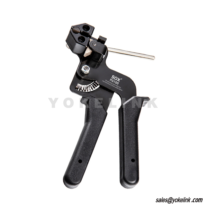 Adjustable Tensioning and Cutting Tool 200pcs 304 Self-Locking Fastening Stainless Steel Cable Tie Gun