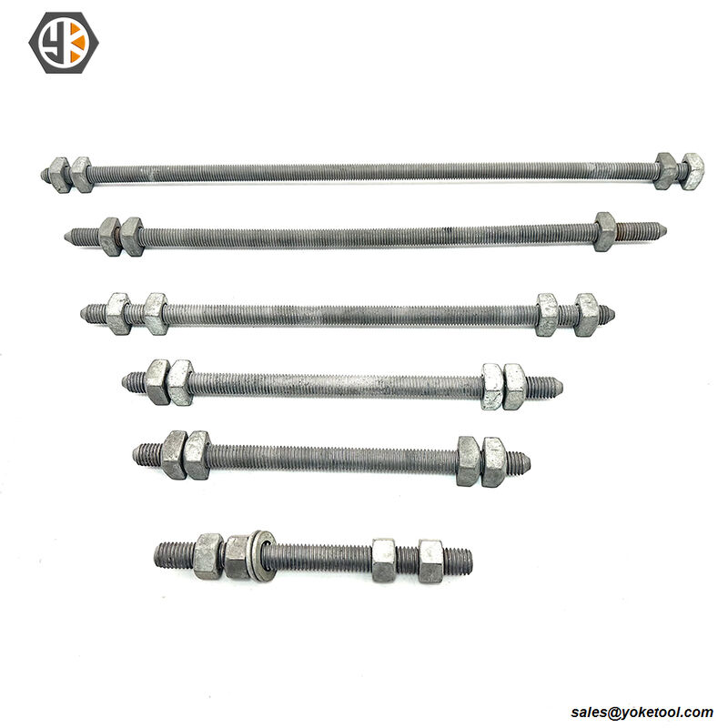 3/4" Double Arming Bolt HDG IEEE C135.1 & CSA C83 SEC Compliant Poleline Fastener