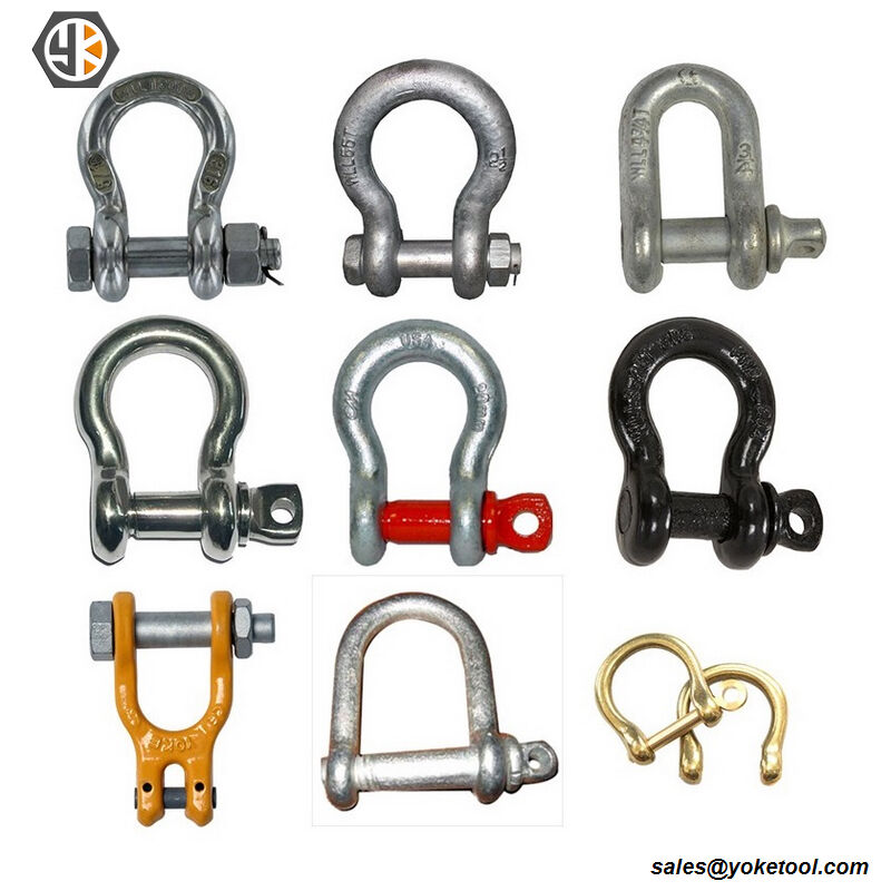 D-type American Shackle Zinc Plated Galvanized Anchor Shackle Bolts