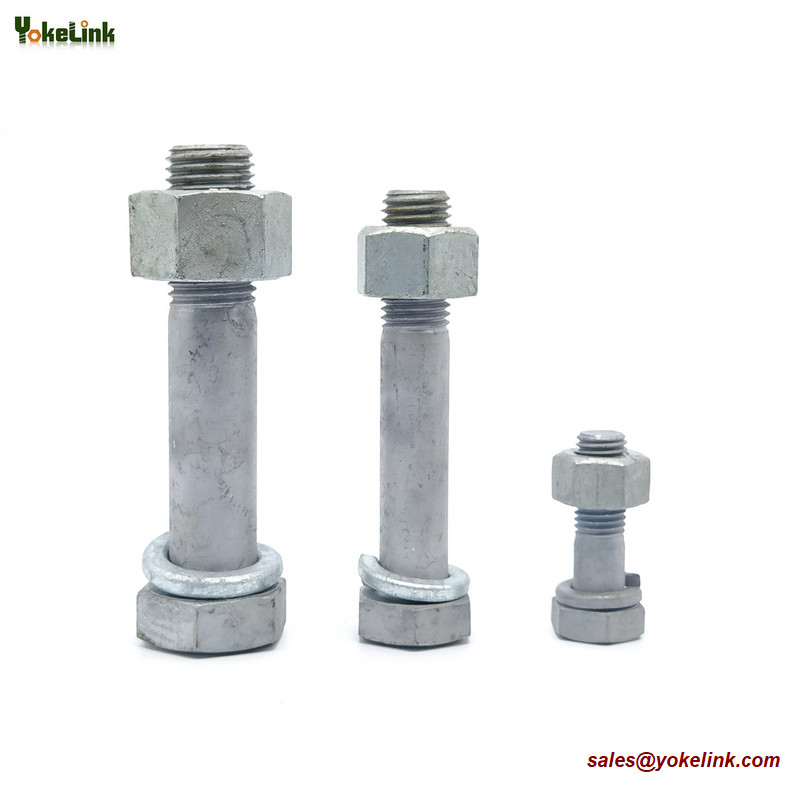 1-1/4" ASTM F3125 Grade A325 Hot Dipped Galvanized Steel Structural Bolt w/A563 DH Nut & F436 Washer